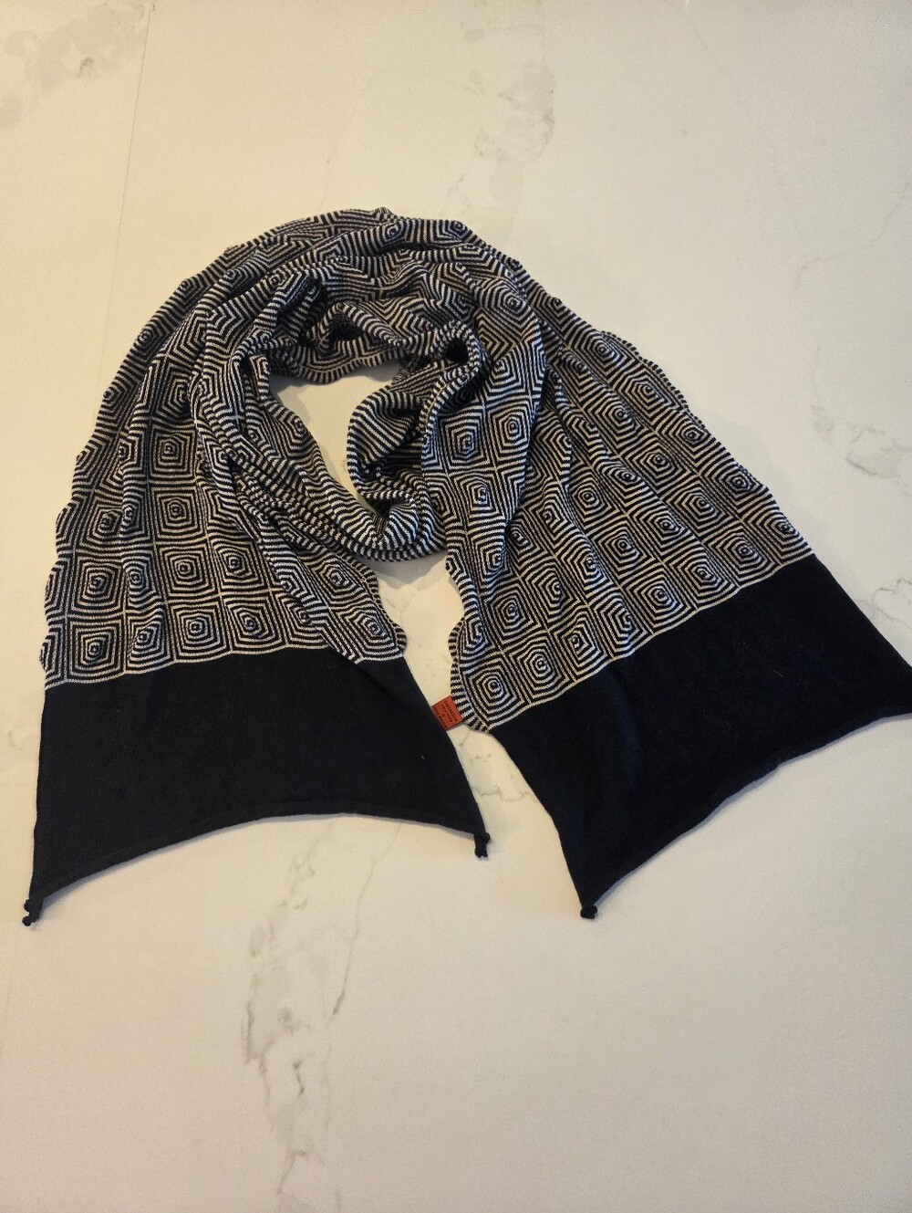 Pure Merino Super Unique 3D Swiss Made Mesmerizing Geometric Scarf